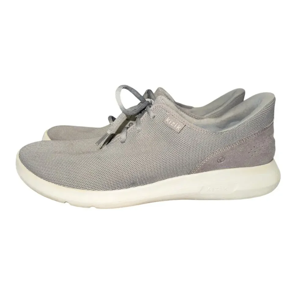 Kizik Madrid Eco-Knit Sneakers Unisex Size Men's 11.5 Women's 13 Gray White Shoe